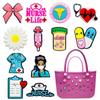Bolso casual flor niña negra bolso con agujeros accesorios bolso de playa accesorios bogg bag logo grande zapato flor