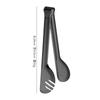 Pinzas para Alimentos de Acero Inoxidable 9.4 pulgadas Semicirculares de Tres Líneas Pinzas para Pan Buffet Barbacoa Pinzas para Bistec Frito Pinzas para Barbacoa