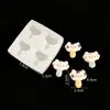 Brinquedos de Comida em Formato de Animal Pequeno, Biscoitos de Patas de Cachorro e Gato, Mini Bolos, Pão, Brinquedos Squishy, Moldes de Silicone para Artesanato com Resina
