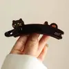 Pinza banana de satén plisado estilo francés para recogidos de mujer, pasador grande para coletas altas, pinza de agarre vertical con un toque de alta gama