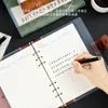 Cuaderno de Hojas Sueltas Piel de Vaca A5 Aspecto de Alta Gama Negocio Simple Engrosado Piel Suave Oficina Línea Horizontal Diario Personalización