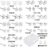 Set de Pendientes Transparente de Resina al por Mayor, Barras para Perforación de Oreja, Joyería para Oreja Invisible para Estudiantes sin Plástico, Tachuelas de Hueso de Oreja de Silicona