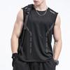 2025 Nueva Camiseta de Tirantes de Seda de Hielo para Hombre Verano Holgada Deportiva Fitness Secado Rápido Sin Mangas Hombro Delgado Camiseta Fina