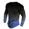 2024 Comércio Exterior Transfronteiriço Novo Estilo de Rua Masculino Listrado Impressão Digital 3D Moda Gola Redonda Manga Longa Estampado