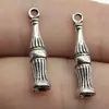 24x 5mm 1.3g plata antigua DIY retro aleación de zinc accesorios para joyería colgante de botella de Coca-Cola