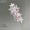 Flores Artificiales del Lugar de Origen, Orquídea Dendrobium de 9 Cabezas para Decoración de Salón de Bodas, Orquídea Phalaenopsis Asequible