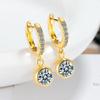 Brincos europeus e americanos Brincos Brincos de zircão Bolha Elegante Elegante Personalidade Criativa Geométrica Moda Usar Brincos de diamante completos Transfronteiriços