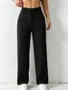 Suministro exclusivo transfronterizo: Pantalones de traje de pierna ancha de cintura alta estilo europeo y americano para mujer, adelgazantes, hasta el suelo, adecuados para el trabajo, envío directo de una pieza