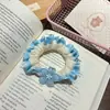 Scrunchie retrô com estampa de leopardo cor de café para outono, estilo coreano, moderno, versátil, elástico durável para rabos de cavalo e acessórios de cabelo