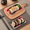 Caja de sushi, caja de embalaje desechable, bandeja de sashimi de plástico estilo japonés, caja de embalaje cuadrada de alta calidad para llevar comercial al por mayor