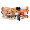 Pulseira de Contas Halloween Moda Europeia e Americana, Pulseira Elástica Ajustável Personalizada de Contas, Joia Trendy para Feriados