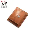 Rakuten Amazon 20% de descuento broche de presión monedero de piel genuina para mujer monedero de piel curtida vegetal monedero corto billetera para hombre