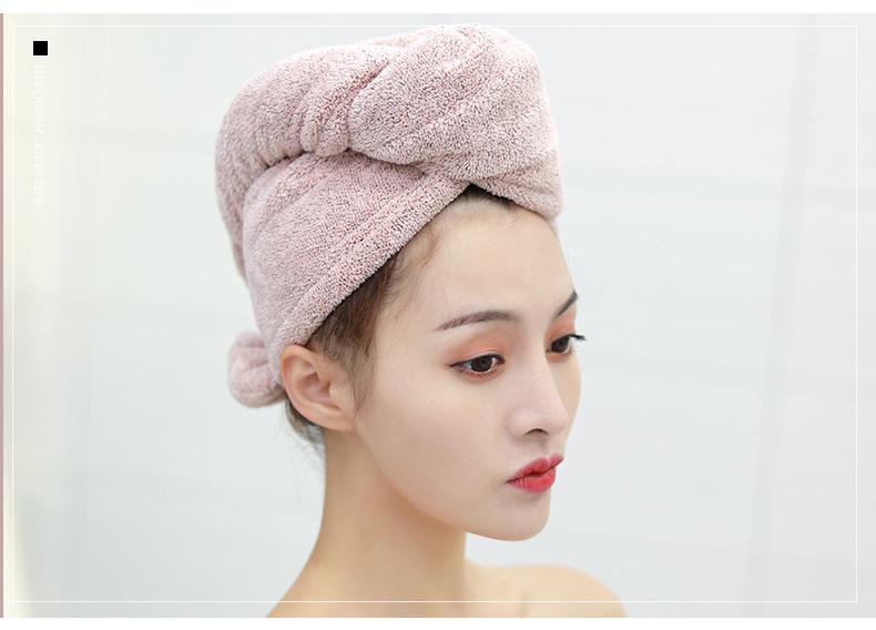 竹纤维干发帽_15