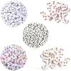 100/Paquete 4*7mm juego blanco cuentas acrílicas alfabeto DIY aretes hechos a mano Joyería collar accesorios de joyería