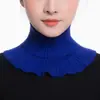 Estilo Novo Outono e Inverno Cachecol Feminino Gola Falsa Protetor de Pescoço para Calor e Proteção contra Frio Gola de Suéter Gola Alta de Tricô Versátil para Mulheres