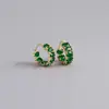 Pendientes de Lujo Ligero de Alta Gama para Mujer, Coloridos con Circonita, de Venta Caliente Transfronteriza, Diseño de Nicho, Modernos y Ecológicos