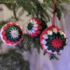 Nuevos Ornamentos Colgantes de Fiesta de Punto para Árbol de Navidad, Bolas, Anillos, Moda Navideña de Estación Independiente Europea y Americana de Comercio Exterior Transfronterizo
