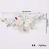 Peines Artesanales Europeos y Americanos, Tocados de Novia, Peines de Flor de Arcilla Suave con Pedrería, Accesorios para el Cabello, Vestidos de Novia, Accesorios para el Cabello de Novias
