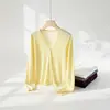 Novo modelo de outono de 2026, gola Henry, estilo coreano, de botões, canelado, de manga comprida, suéter de malha feminino slim-fit da moda