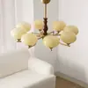 Lámpara de araña estilo vintage para la sala de estar, luz principal con una sensación de lujo ligero y alta gama, retro y elegante estilo Bauhaus, lámpara de hierro de 6 luces para el comedor