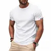 Camiseta de Verano de Malla de Seda Helada de Manga Corta Transfronteriza 2026 para Hombre, Camiseta Redonda Sólida Delgada Luminosa de Peso Pesado Amazon