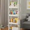 Pequeño estante de almacenamiento con ruedas para uso doméstico, organizador de bocadillos de varios niveles de pie, almacenamiento para sala de estar, perchero para mochilas, carrito móvil para frutas y verduras de cocina