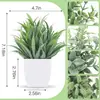 Planta Verde Simulada Pendurada Lavanda Gelada em Vaso Decoração de Casa Sala de Estar Plástico Pequeno Bonsai Eucalipto Planta Flor Artificial