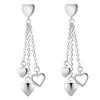 Zhen Rong deseo AliExpress Explosiones Pendientes de borla de gran venta Largos Colgantes Tres Corazones Chapados en Plata 925 Pendientes Pendientes Pendientes