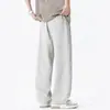 Calça Esportiva Respirável de Verão para Homens, Solta e Simples, de Perna Larga, Versátil, Casual, Fresca, Confortável, com Cintura Elástica