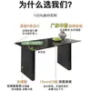 Mesa de Jantar e Cadeiras Minimalistas Pretas Foscas Ardósia Marca Combinação Pequeno Apartamento Luxo Leve Casa para Alugar Mesa de Jantar Retangular