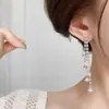 Pendientes de Cadena de Estrella de Cinco Puntas con Circonita Sentido Avanzado Hilo para Oreja de Estrella Borla Luz de Estrella Lujo Todo-partido Pendientes Franceses en stock