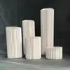 Mesa de postres cilíndrica plegable para bodas, columna romana de papel, adornos de plomo para caminos, escaparates de centros comerciales, diseño para fiestas de cumpleaños