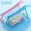 Papelería de Almacenamiento Gran Capacidad Bolsa Transparente Simple para Lápices Suministros Escolares para Estudiantes Bolsa de Papelería para Exámenes Bolsa para Lápices