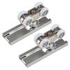 Riel de rueda colgante silencioso, rueda colgante de aleación de zinc, rueda colgante para puerta corrediza de madera de cocina, rueda colgante, polea de puerta colgante plana, accesorios de riel colgante