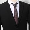 Corbata de negocios formal profesional 7CM para hombre a cuadros poliéster hecha a mano fábrica en stock mayoreo
