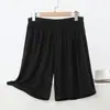 Calça de pijama de modal para mulheres, caimento solto de verão, plus size, calça de casa de verão, shorts de segurança simples de cor sólida