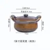 Platos Calientes de Hotel, Vajilla Retro, Olla para Sopa de Arcilla Púrpura Resistente al Calor con Dos Asas, Restaurante Hunan, Vajilla de Especialidad de Granja, Uso Comercial de Hotel