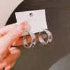Brincos Assimétricos Estilo Chanel com Pino de Prata S925, Estilo Natural, para Mulheres, Únicos e Versáteis, Simples Acessórios de Orelha em Formato de Coração