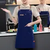 Delantal de lona ajustable logo impreso panadería pastelería ropa de trabajo Correa de hombro de mezclilla halter ropa de trabajo
