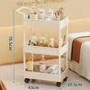 Carrito de herramientas para salón de belleza con ruedas, carrito pequeño, estante de almacenamiento, estante de almacenamiento de alta gama de grado médico para instrumentos de belleza