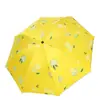 Paraguas de Viaje Plegable Manual de 3 Pliegues Patrón de Frutas Paraguas de Sol de Viaje Tela de Impacto de Vinilo Con Lluvia y Sol, compacto y portátil, protección UV, UPF 50