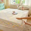 Juego de sábanas de invierno cálido de terciopelo de leche, grado A, fresco y sencillo, que incluye una sábana bajera, un cubrecama y un protector de colchón