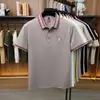 Camisa Polo Leishibert de Nylon y Fibra de Bambú para Hombre, Camiseta Versátil de Manga Corta, Nueva de Verano, Transpirable, Moderna, Camiseta de Manga Corta