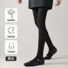Leggings base de rayas verticales estilo primavera y otoño para mujer, microcompresión para adelgazar, pantimedias, alta elasticidad, anti-caída, gris versátil, para usar por fuera, venta al por mayor
