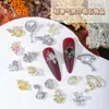 Estilo japonés de lujo ligero tridimensional joyería de zirconita para uñas colgante de perla mariposa concha Súper Brillante decoración de uñas de diamante