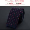 Corbata de lana tejida para hombre, estilo coreano, para negocios, bodas, novios, estrecha y plana.