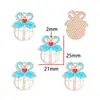 Colgante Rosa para Regalo del Día de San Valentín Hecho de Aleación con Goteo de Aceite, Accesorios para Joyería DIY, Pulsera, Pendientes, Llavero, Colgante W627