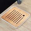 Juego de Té de Porcelana Blanca Kung Fu de Placa de Burbujas Secas Simple para el Hogar Taza con Tapa Juego Completo Plato Plato de Almacenamiento de Agua Taza de Té Mesa de Té Pequeña Mini