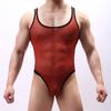 Chaleco ajustado de encaje para hombre sexy de una pieza triángulo ropa interior sexy para hombre capa base para hombre ropa interior de perspectiva E682
