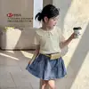 Conjunto de Verano para Niñas Tongsen Tongma 2026 Nuevo Conjunto de Top de Verano y Falda de Mezclilla para Bebé